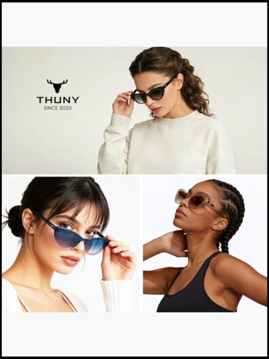 Retro Cat Eye Sunglasses UV400 Protection Polarized Petal Frame Retro Cat Eye Sunglasses UV400 Protection Trendy Gradient  main image 3